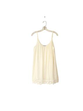 Tobi Ivory Lace Hem Spaghetti Strap Sleeveless Mini Slip Dress For Women Size Me